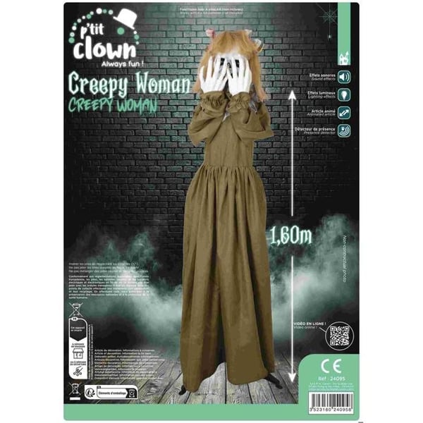 Automatisera Halloween - PTIT CLOWN - 24095 - Animerad - Ljud - Ljus - 160 cm
