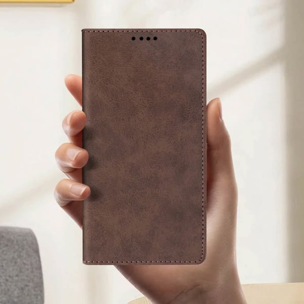 Fodral för Google Pixel 8 Pro Anti-RFID-korthållare Precious Collection Brun