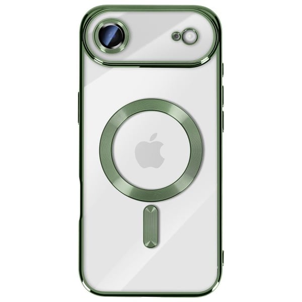 iPhone Air-fodral kompatibel med MagSafe med grön kromad kant