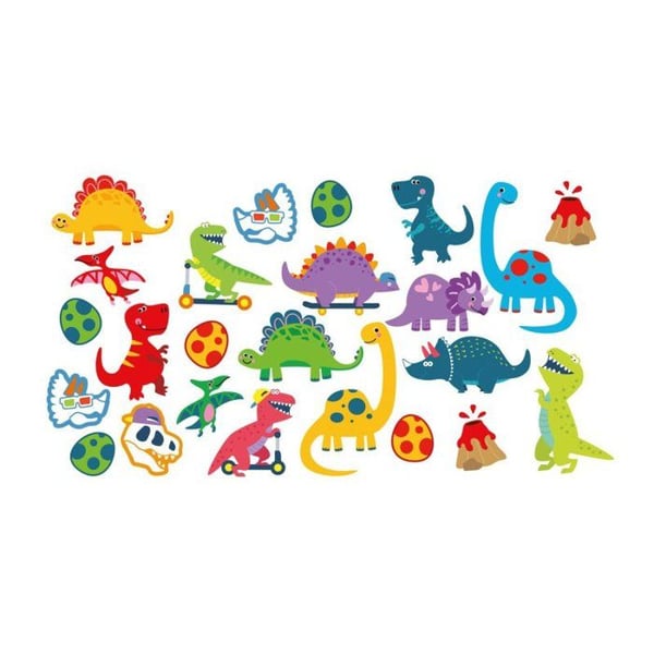 Väggdekor Äventyr Dinosaurier 24 u. - EVA Foam Stickers