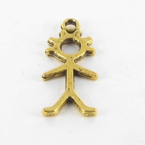 MégaCréa - Metallberlock pojke Guld (10 stycken)