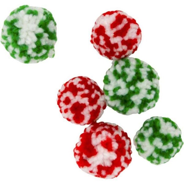 MégaCréa DIY - Rund pompon i tvåfärgad ull 20 stycken