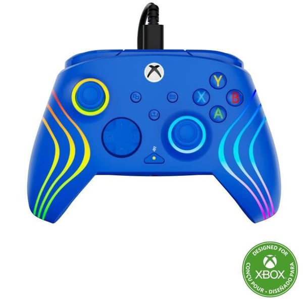 Spelkontroll - Xbox Series X|S, Xbox One och PC - Afterglow Wave - RGB - Trådad - Blå - TURTLE BEACH