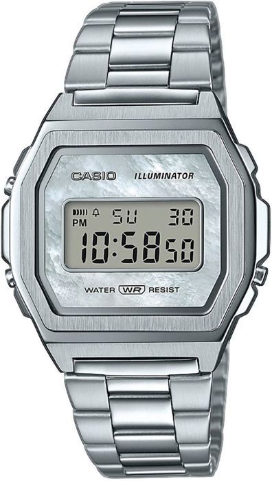 Digitalklocka - CASIO - A1000D-7EF - Rostfritt stål - Kvarts - Dam