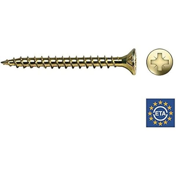 Tornillo rosca madera avellanado - CELO - VLOX 4x15 - Bichromated - Cruciform - 1000 ud