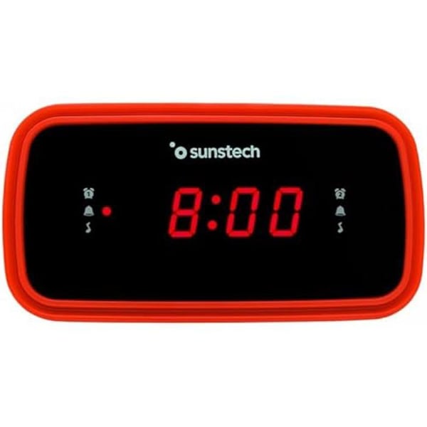 Radioklocka - SUNSTECH - Modell med FM-radio - Dubbel väckarklocka - Backup-batteri - Integrerad klocka