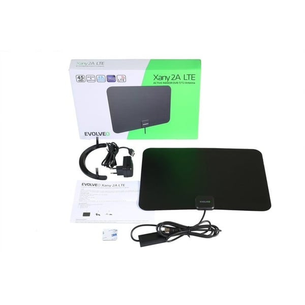 EVOLVEO Xany 2A, 230/5V, aktiv FM/DAB/DVB-T2 atmosfæreantenne, LTE-filter, 4G, 5G