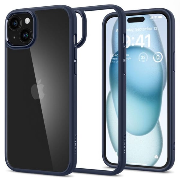 Telefonfodral - Spigen - Ultra Hybrid - Mörkblå - Chockskydd - Mjuk - Lätt