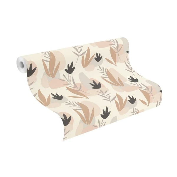 Rasch non-woven tapet Botanisk Beige 10,05 m x 0,53 m Utvalda vinyl non-woven 463446