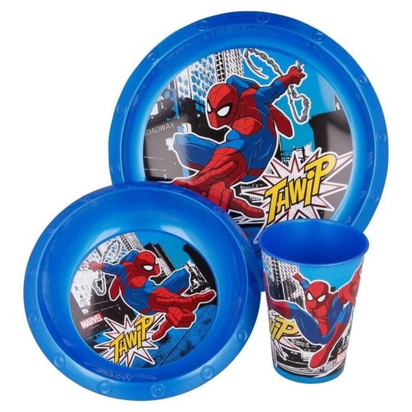 Spiderman frukostset 3 delar