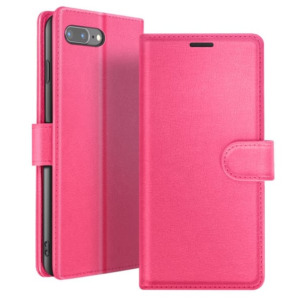 Plånboksfodral - ZANAÉ - iPhone 8 Plus / 7 Plus - Fuchsia - Antiglid - Videostöd Plånboksfodral - ZANAÉ - iPhone 8 Plus / 7 Plus - Fuchsia - Antiglid - Videostöd
