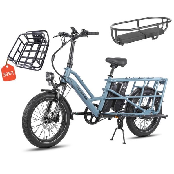 Fafrees FF20 CUV - Elcykel - 250 W - 48 V - 24 Ah - Maxhastighet 25 km/h - Blå - Med bakåtlastare