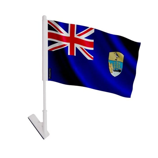 Klist flagga – Sainte-Hélène, Ascension och Tristan da Cunha – 14 x 21 cm – Mjukt Polyester – Lätt att Klistra – 5 stycken