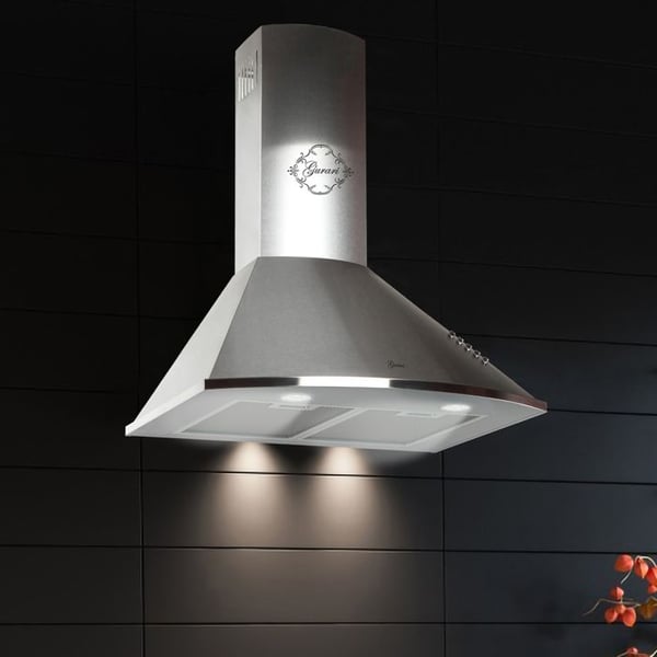 Köksfläkt 60 cm Inox Luxe tillverkad av Gurari • Väggfläkt 1000 m³/h • Utsugning & Återvinning • 046 IS 6