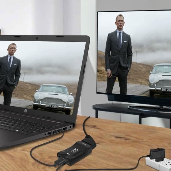 Videoadapter - LinQ - HDMI till SCART - 1080P - Svart - Digital/analogomvandlare