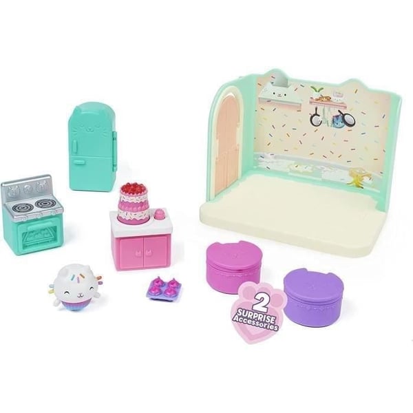 Gabby og det magiske hus - Little Chou's Kitchen Deluxe legesæt - 1 figur + tilbehør
