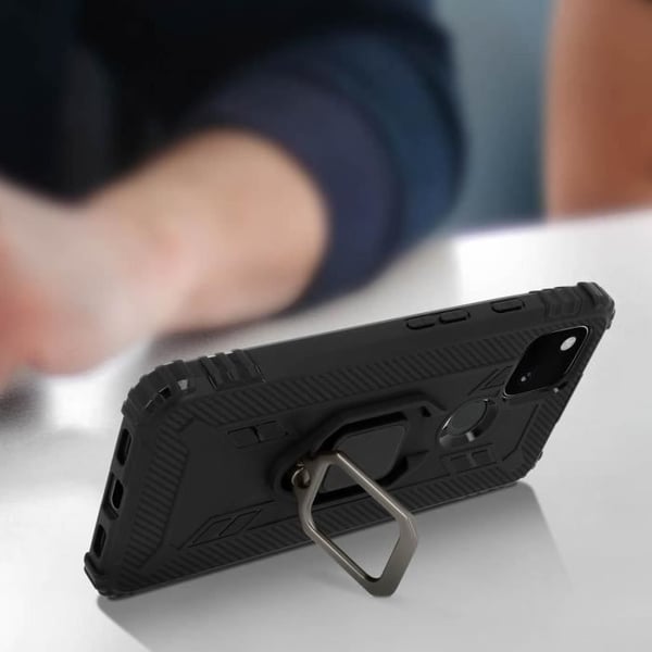 Coque - Google - Pixel 4A - Flexibel - Stötsäker - Metallring Video Stöd Svart
