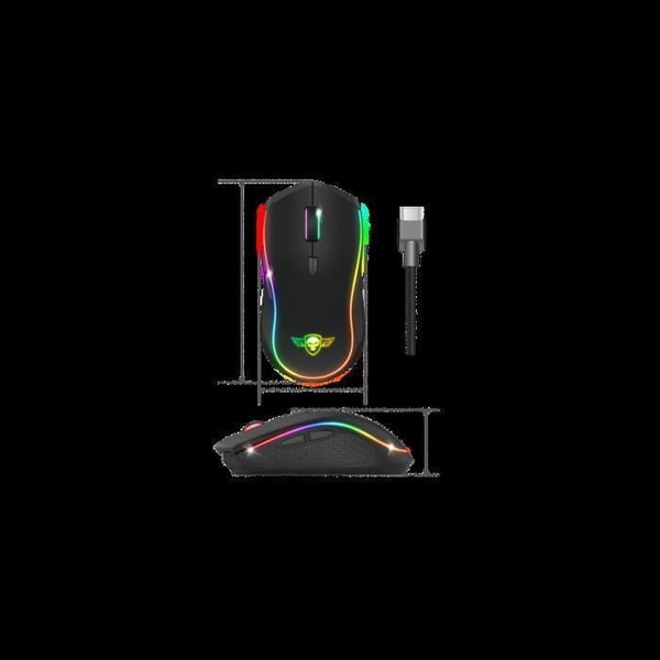 Spelmus - Spirit Of Gamer - PRO M9 - Trådlös - 4200 DPI - RGB-belysning