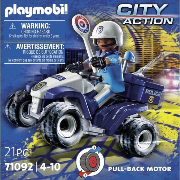 PLAYMOBIL 71092 Polis och retrofriktionsfyr, Stadsaktion, poliser, Från 4 år