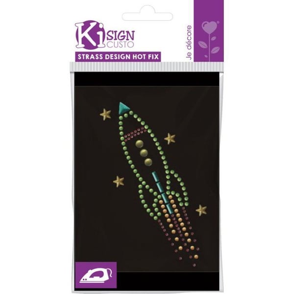 Graine Créative - Transfer strass värmeöverföring Raket 12,4 x 8 cm