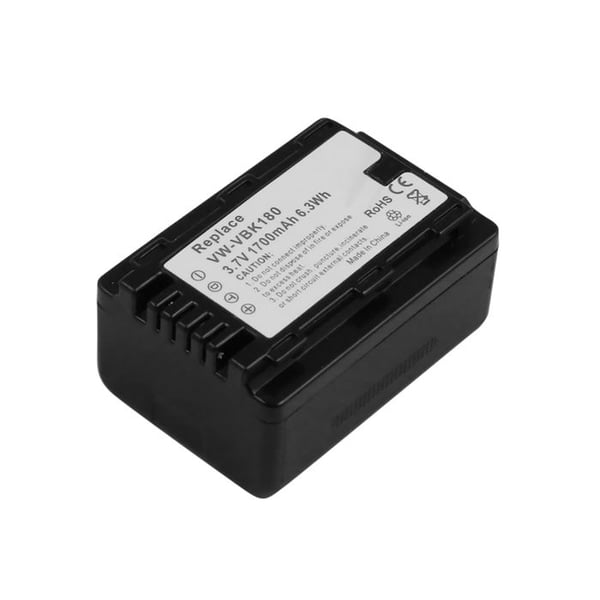 Batteri för Panasonic Camcorder VW-VBK180 Li-ion 3.7V 1700mAh 6.3Wh