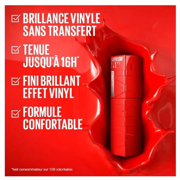 Maybelline New York Superstay Vinyl Ink Läppfärg Effek Vinyl N°25 Red Hot 4,2ml
