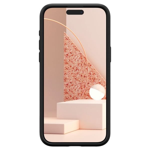Telefoncover - SPIGEN - iPhone 15 Pro Max - Mat Sort - Unik design - Kvalitetsmaterialer