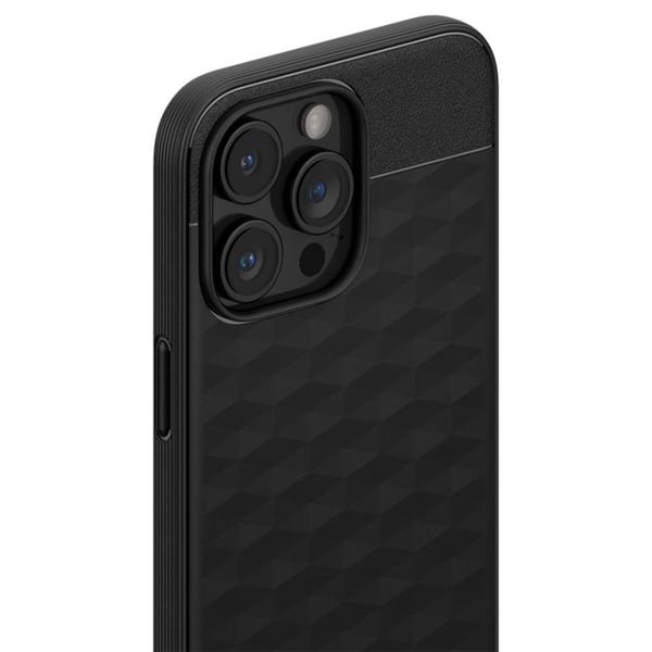 Telefoncover - SPIGEN - iPhone 15 Pro Max - Mat Sort - Unik design - Kvalitetsmaterialer