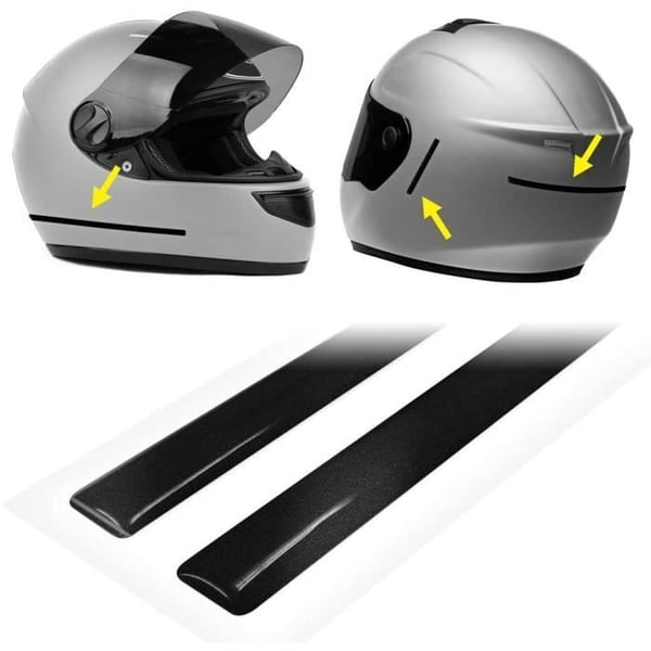 Reflekterande Tejp - 4R QUATTROERRE.IT - 1 x 30 cm - 2 Stycken - Svart - Motorcykelsäkerhet Reflekterande Tejp - 4R QUATTROERRE.IT - 1 x 30 cm - 2 Stycken - Svart - Motorcykelsäkerhet