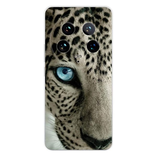 Tryckt silikonfodral som är kompatibelt med Xiaomi 14 Ultra Leopard eye