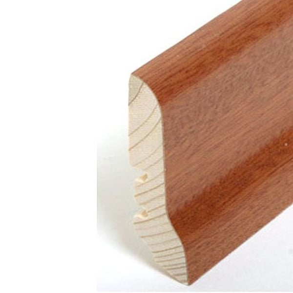 PROVISTON Fanerad träsockel 20 x 60 x 2500 mm mahogny 25 meter | 10 stycken