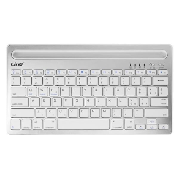 Trådlöst tangentbord - LinQ - QWERTY - Vit - Kompatibel med iOS/Android/Windows