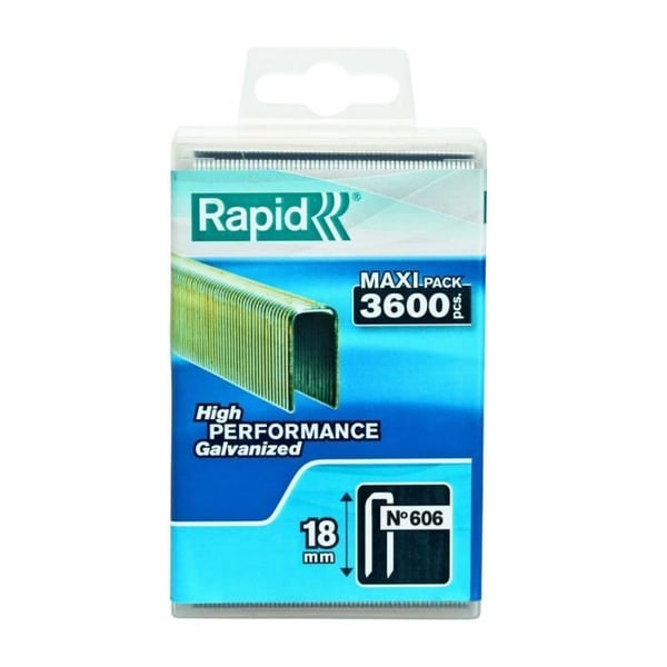 RAPID 3600 klammer n°606 18mm galvaniserade