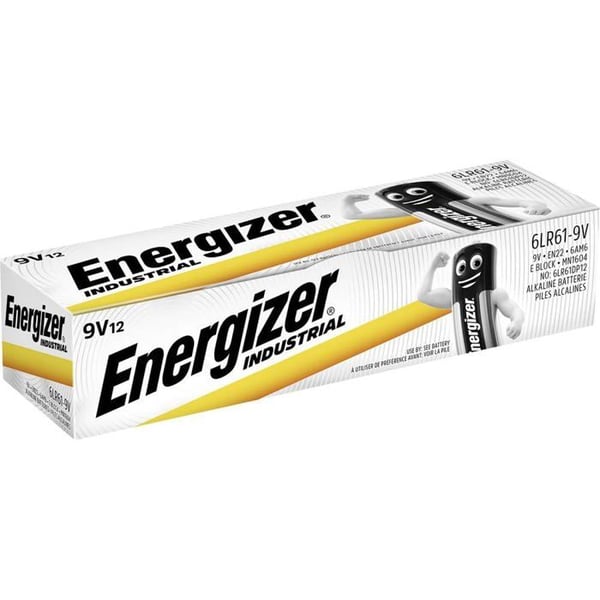 Paket med 12 Energizer 9V 6LR61 batterier