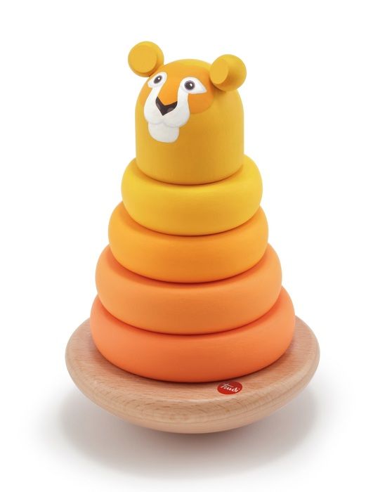 Magnetisk konstruktionsspil - Trudi - Farverig blød plysløve - Barn - Orange