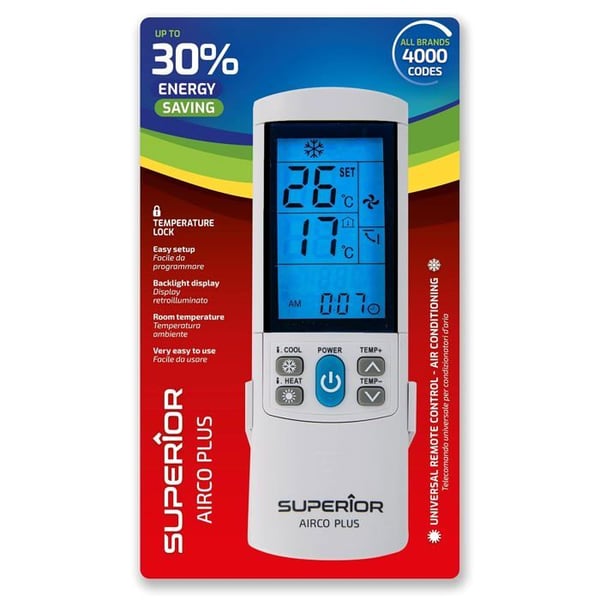 Universal Fjärrkontroll - SUPERIOR ELECTRONICS - AIRCO+ - Programmering - Intelligent Knapp