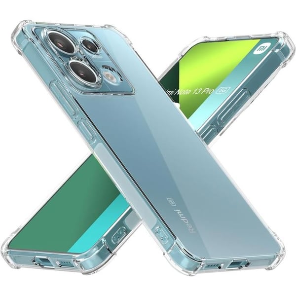 Skal - Phonillico® - Xiaomi Redmi Note 13 PRO 5G - Stötsäker - Mjuk TPU - Transparent