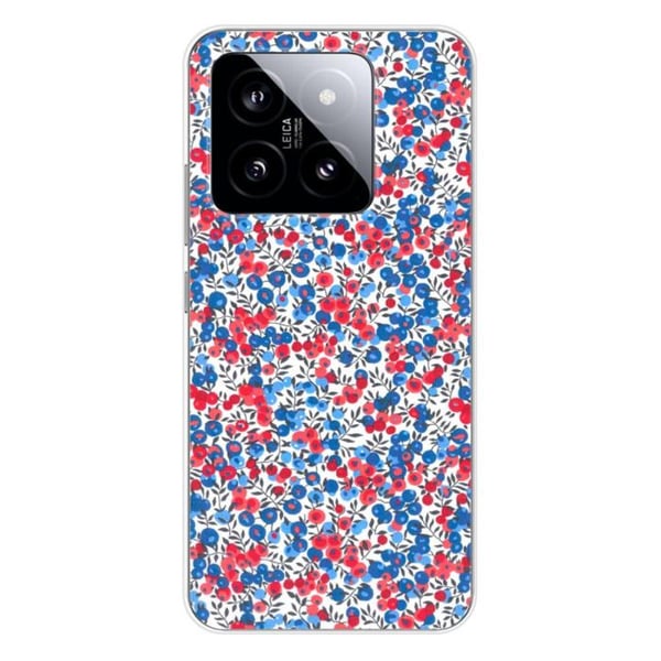 Tryckt silikonfodral kompatibelt med Xiaomi 14 Liberty Wiltshire Blue