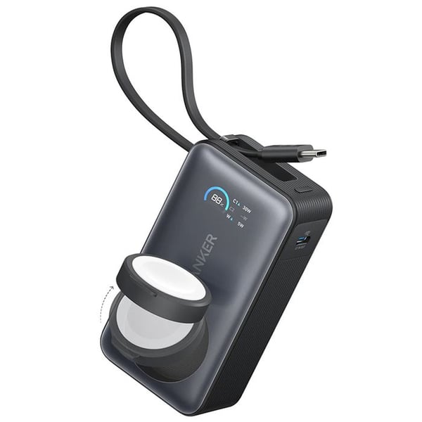 Ekstern batteri - ANKER - MagGo (A1657H11) - 10 000 mAh - Type-C kabel inkluderet - Sort