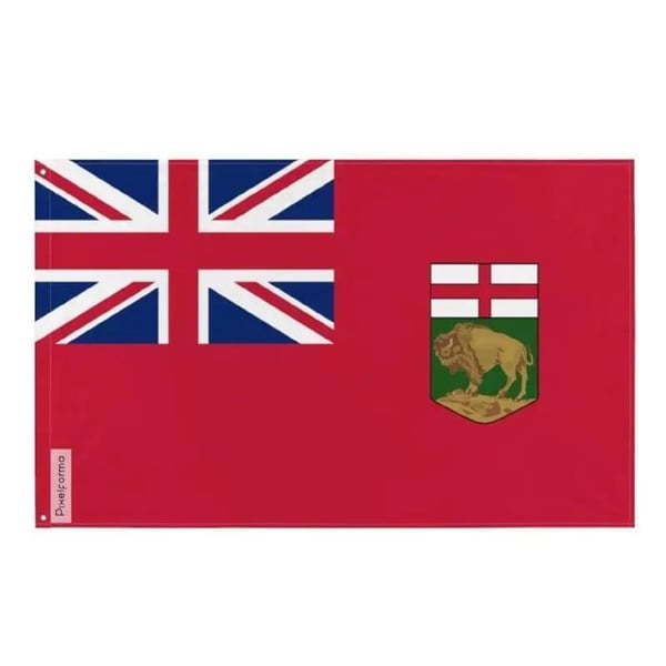 Kenora Flagga – 96 x 144 cm – Hållbar Polyester – 2 Metallöglor – Inomhus / Utomhus – Pixelforma