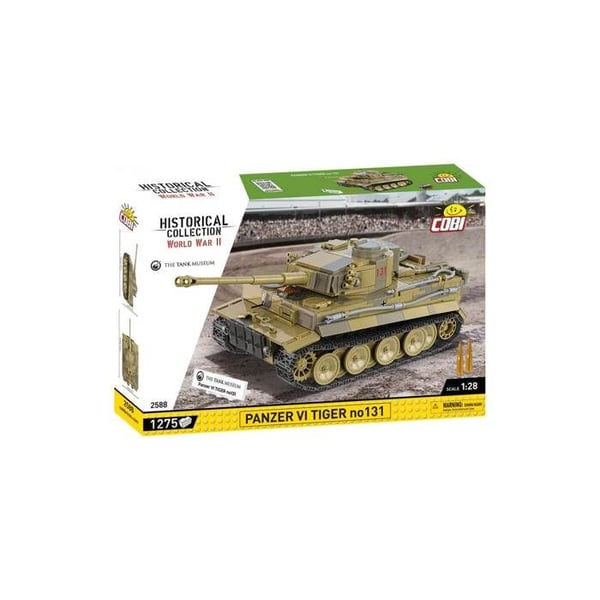 Modell - COBI - Panzer VI Tiger I nr '131' - 258 delar - Byggs själv - Grå/Grön