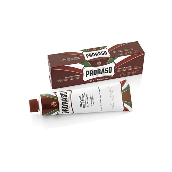 Mousse och rakgel - Proraso - Hårda skägg - 150ml - Sandelträ - Sheasmör