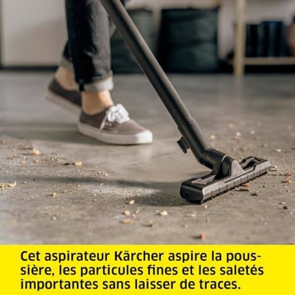 Vatten- och dammdammsugare - KARCHER - WD 4 V-20/5/22 - 1000W - 20L tank - 2,2m slang