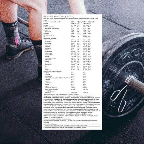 Muscle Fuel Anabol 2000g Jordgubb USN Gainers - Viktökning