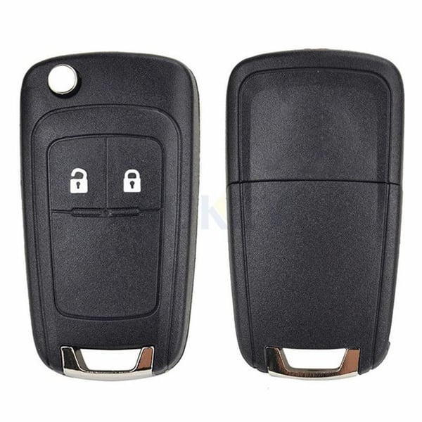 2-knapps fjärrnyckelskal för Opel Mokka, Corsa D, Corsa E, Zafira C, Astra J, Insignia, Meriva, Karl, Cascada, Adam etc.
