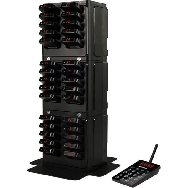 Retekess TD177 Pager Trådlöst System, 30 Bipper, Trådlöst Samtalsystem, Gruppanrop, 500M, för Matcour, Kaffeteria, Hotell