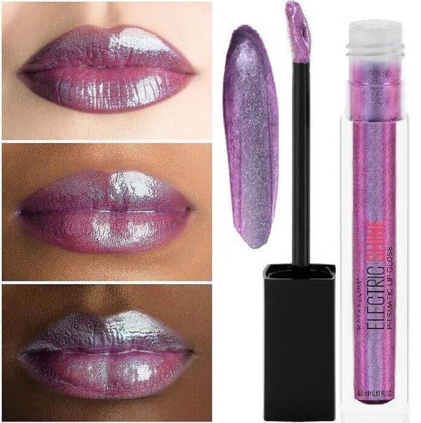 Gloss på läppar - Maybelline - Electric Shine - Prismatic - Lila - 5ml