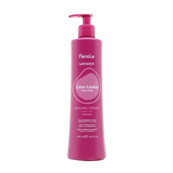 Färglåsande kräm - FANOLA - Wonder Color Locker - 480ml - Surt pH - Färgat hår