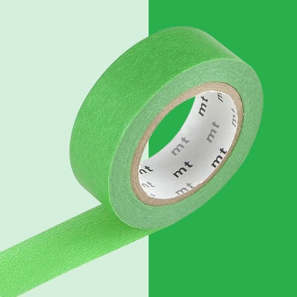 Enfärgad maskeringstejp - MASKERINGSTEJP (MT) - Grön - 1,5 cm - 7 m - Återplacerbar tejp Enfärgad maskeringstejp - MASKERINGSTEJP (MT) - Grön - 1,5 cm - 7 m - Återplacerbar tejp