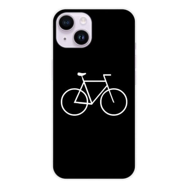 Siliconfodral - Kompatibel med Apple iPhone 14 - design cykel hipster